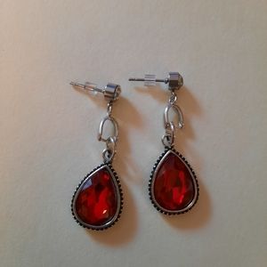 Red Drop Earrings